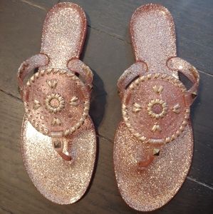 Rose gold glitter Jack Rogers Georgica Jelly